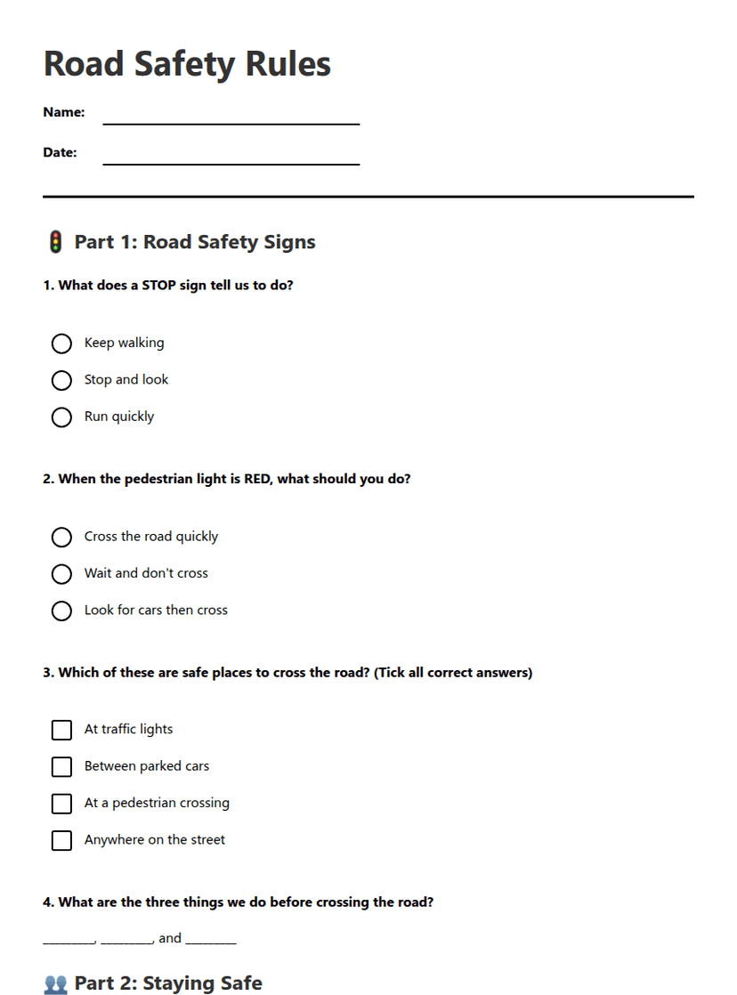 Road Safety Rules
