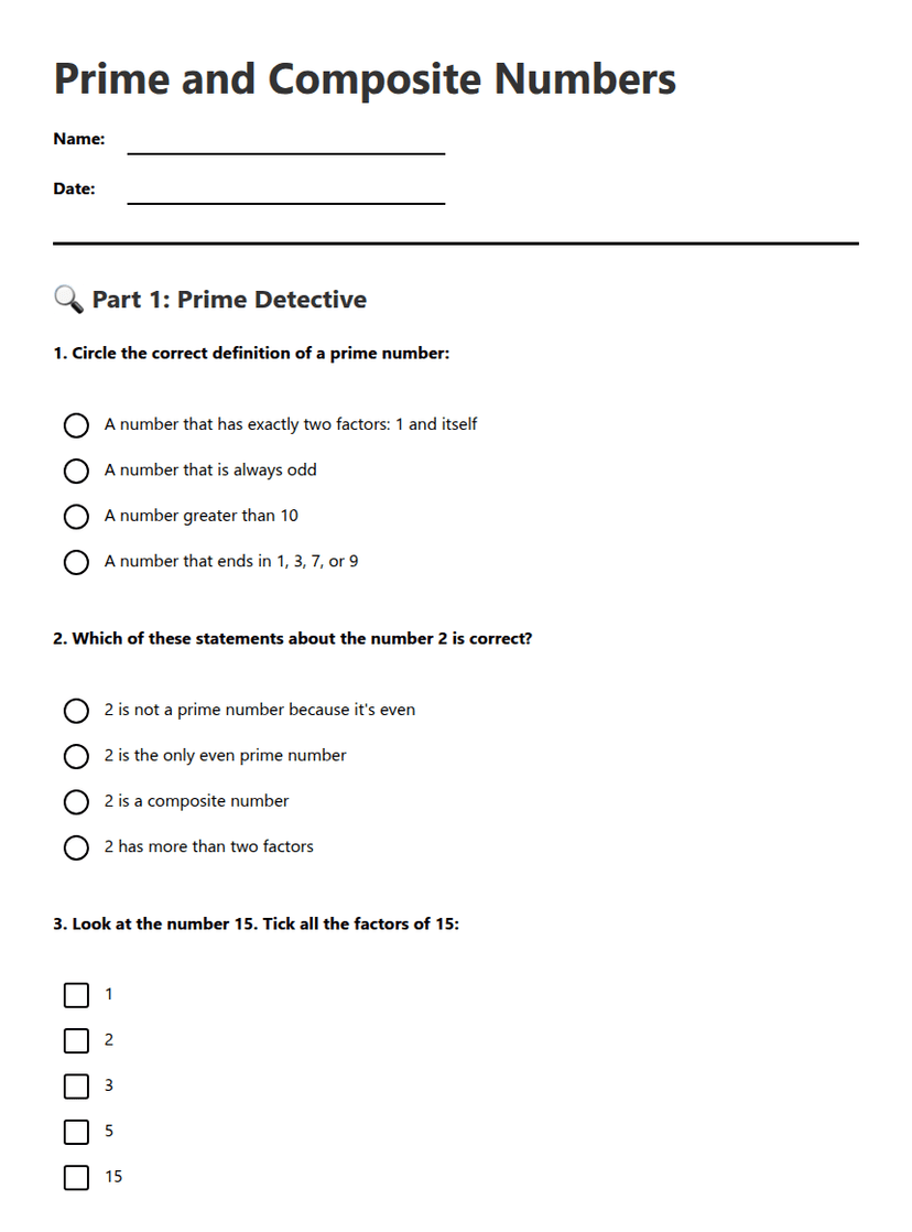 Prime and Composite Numbers