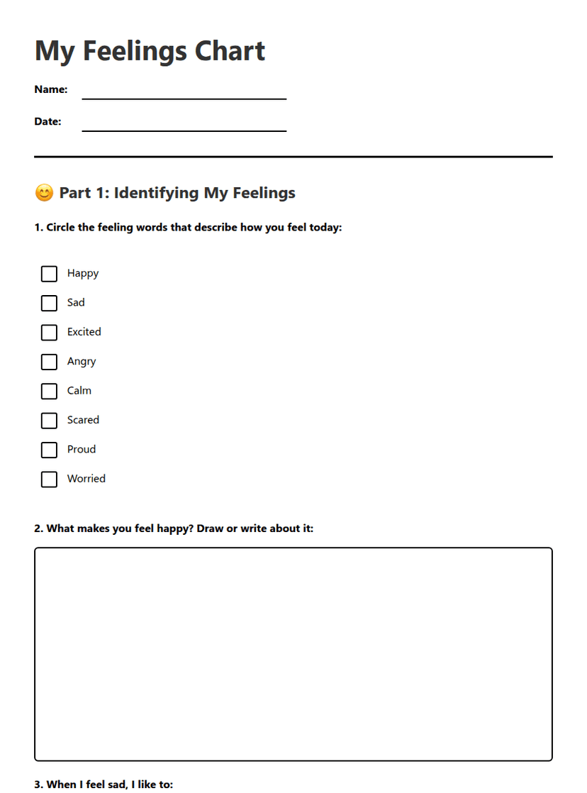 My Feelings Chart