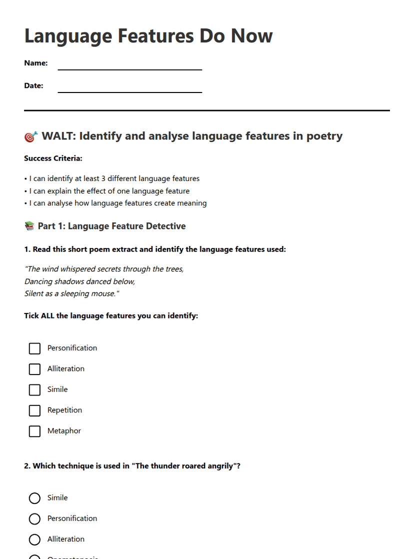 Language Features Do Now