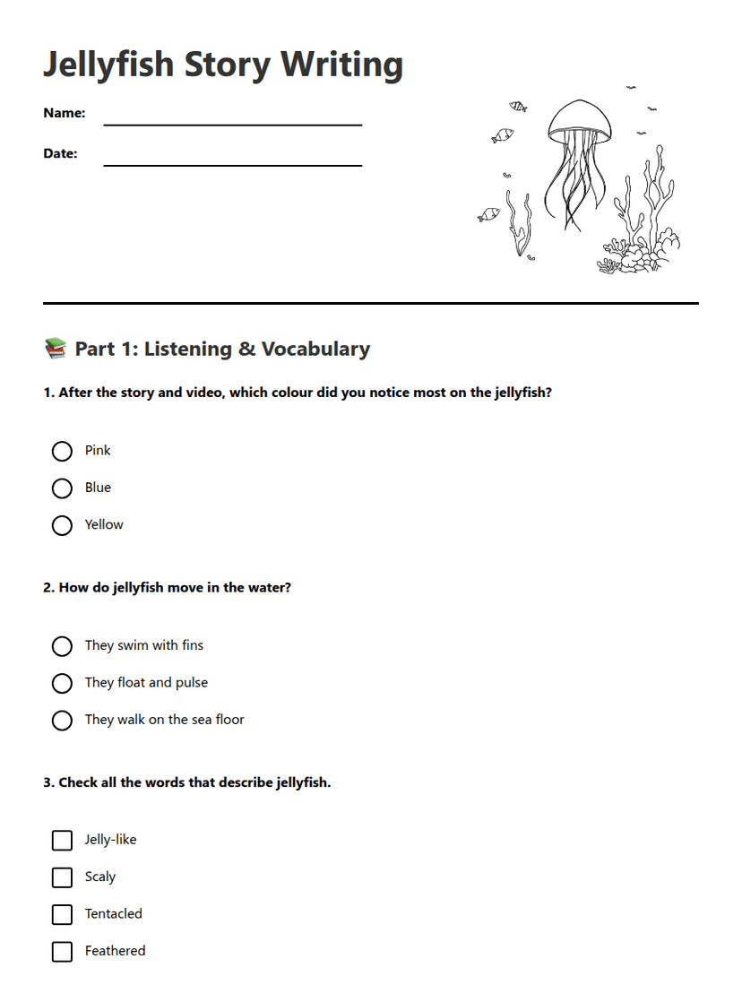 Jellyfish Story Writing