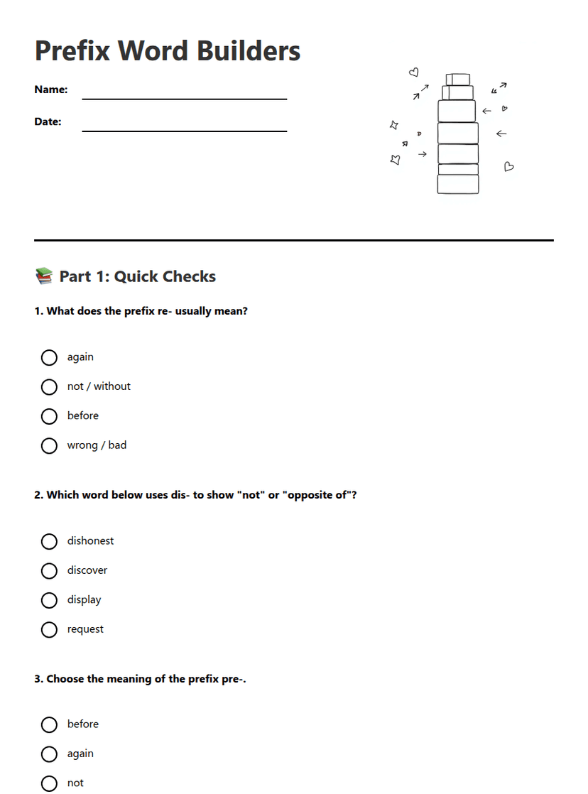 Prefix Word Builders