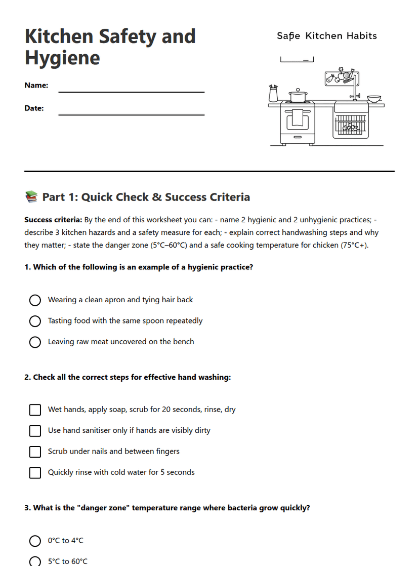 Kitchen Safety and Hygiene
