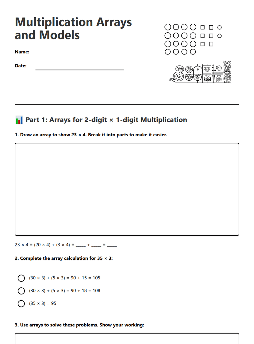 Multiplication Arrays and Models