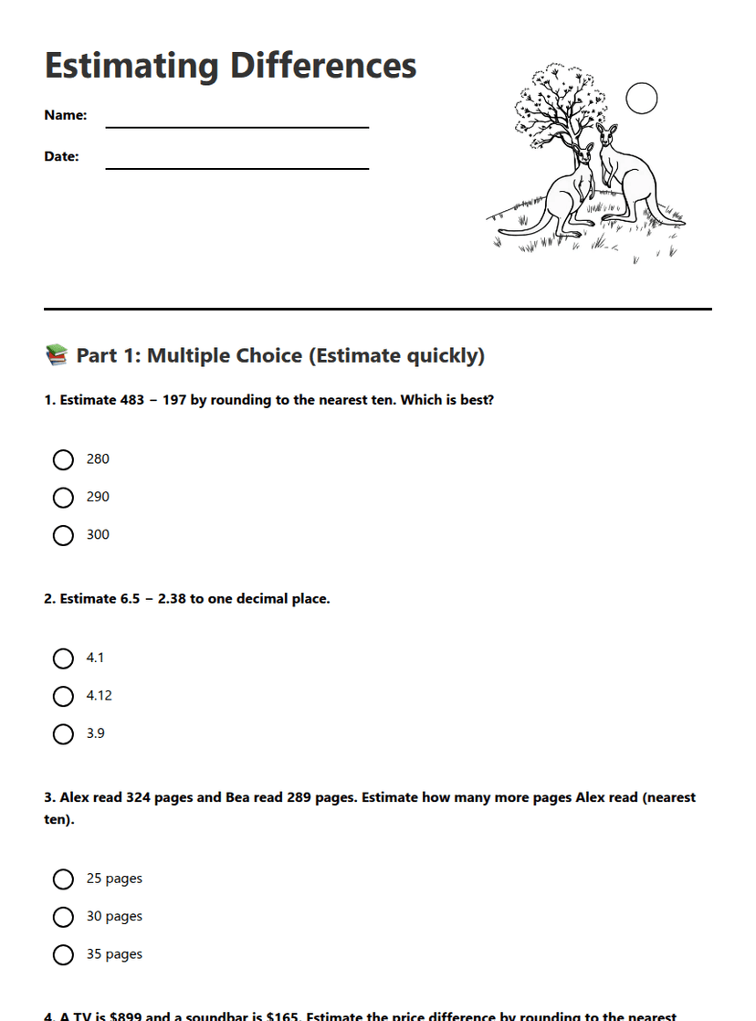 Estimating Differences