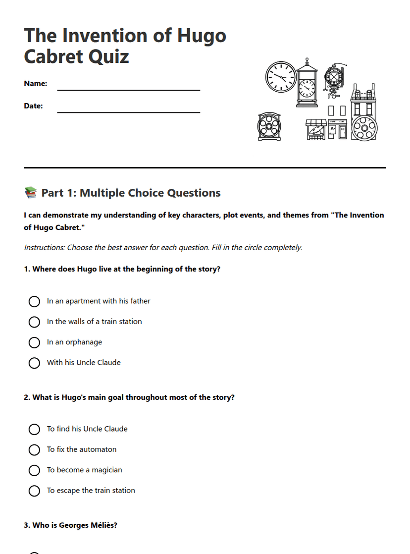 Hugo Cabret Quiz