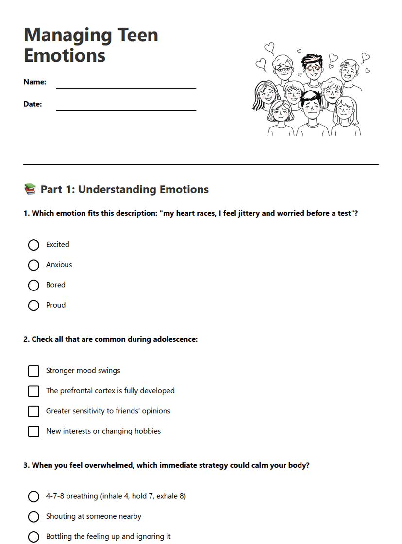 Managing Teen Emotions