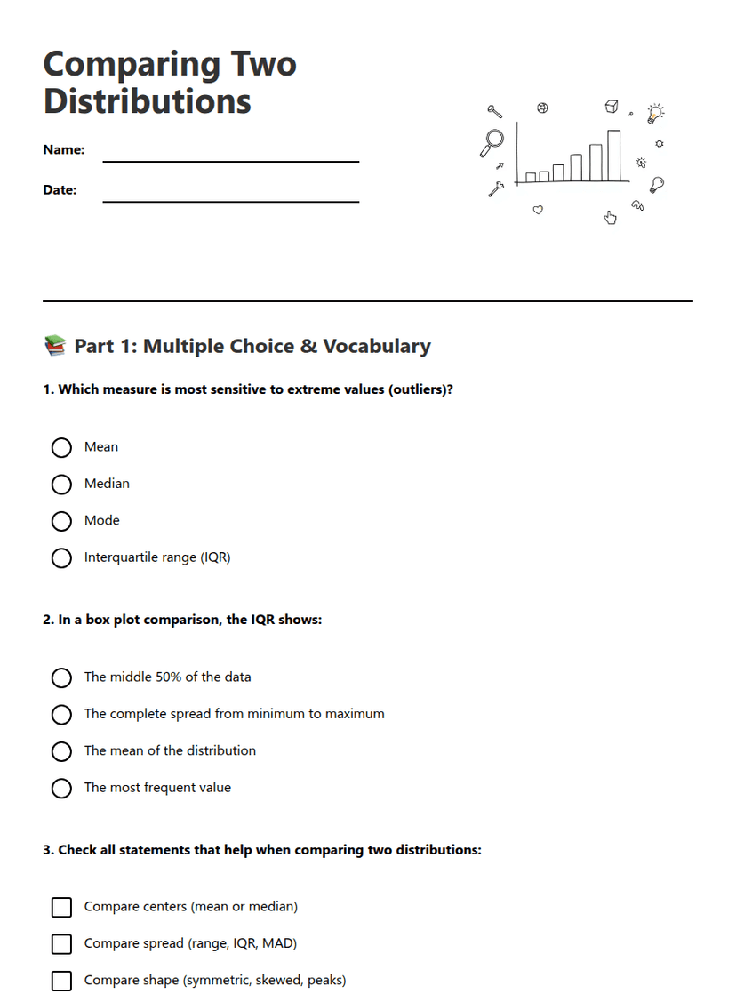 Comparing Two Distributions