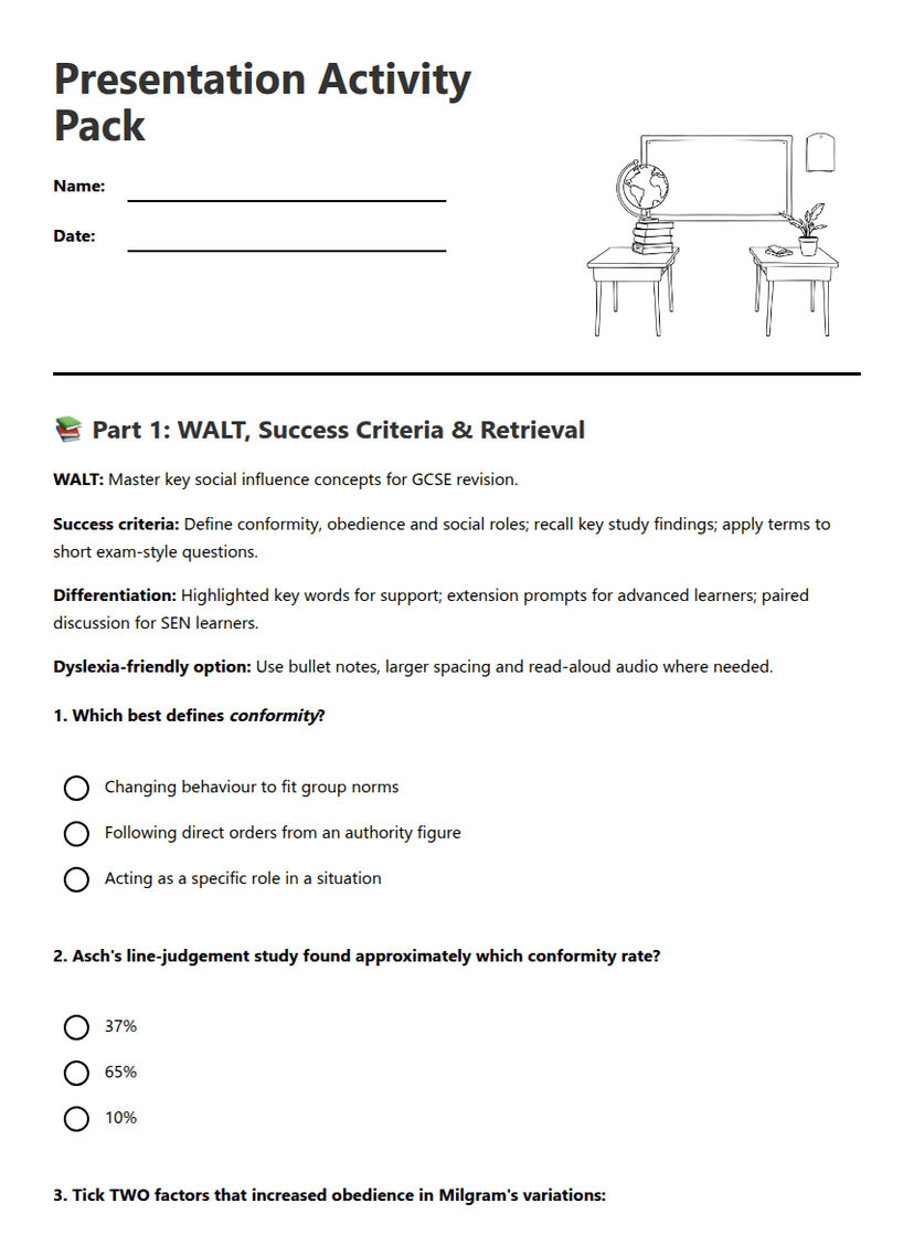 Presentation Activity Pack