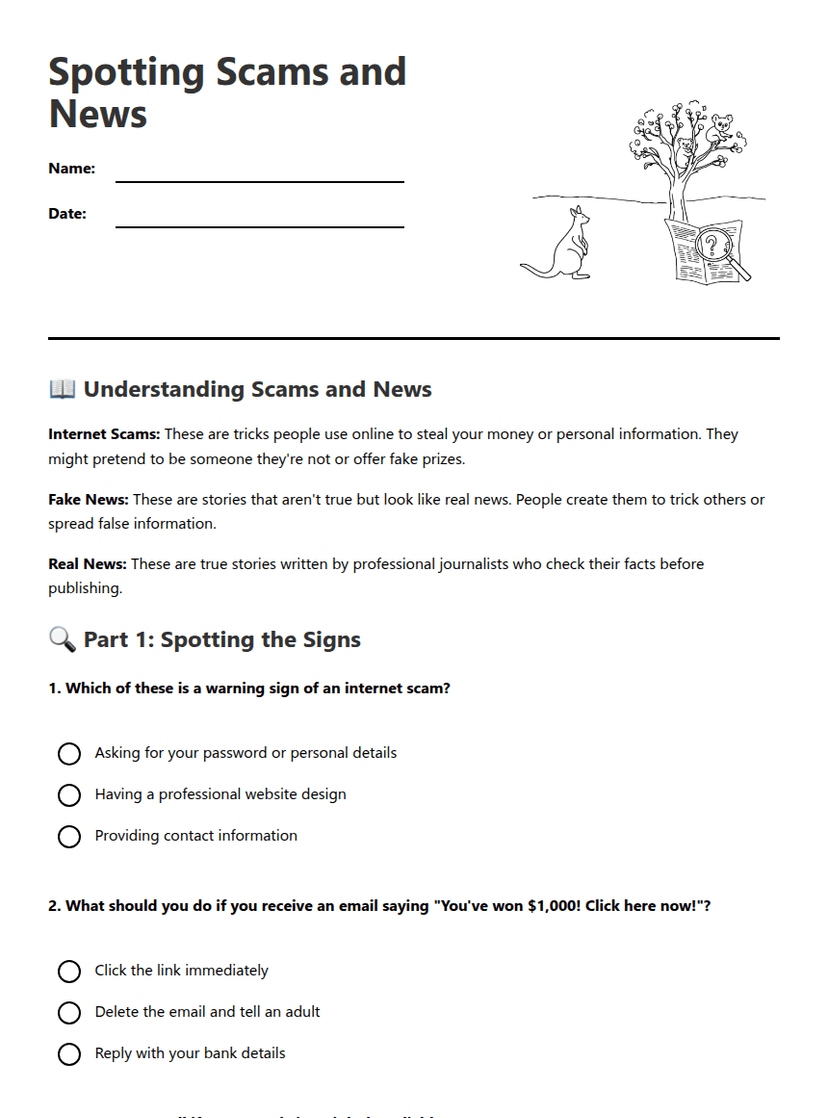 Spotting Scams and News