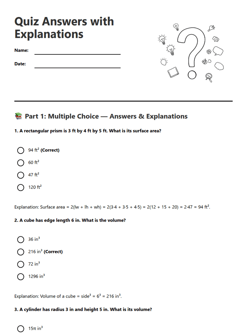 Quiz Answers with Explanations