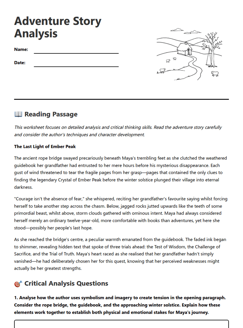 Adventure Story Analysis