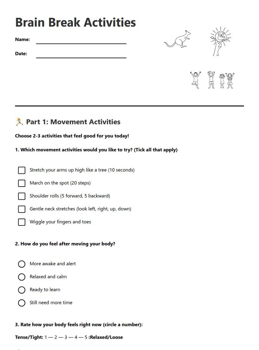 Brain Break Activities