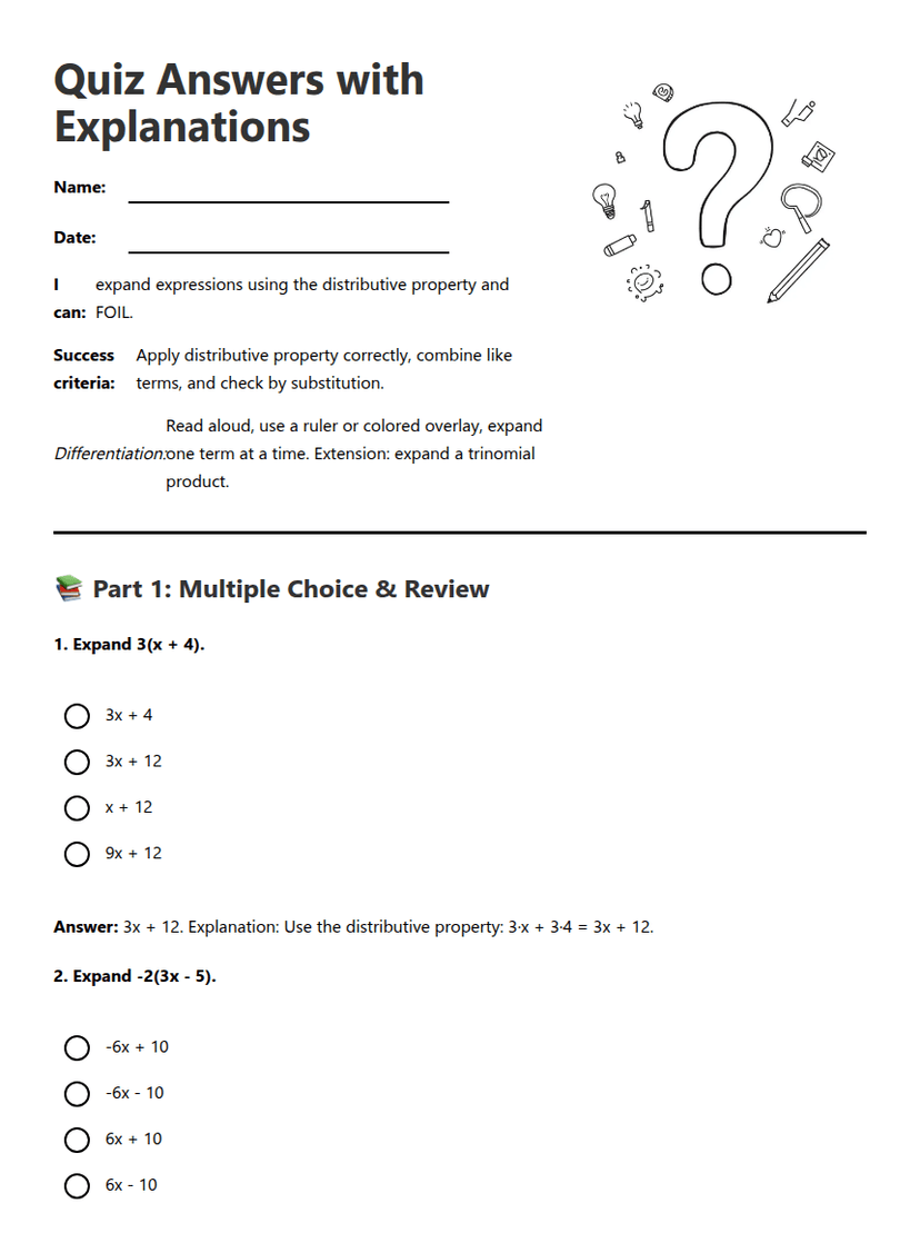 Quiz Answers with Explanations