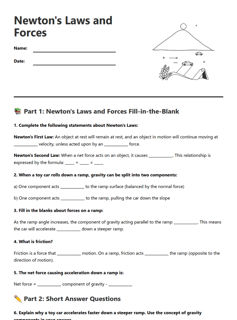 Newton's Laws and Forces