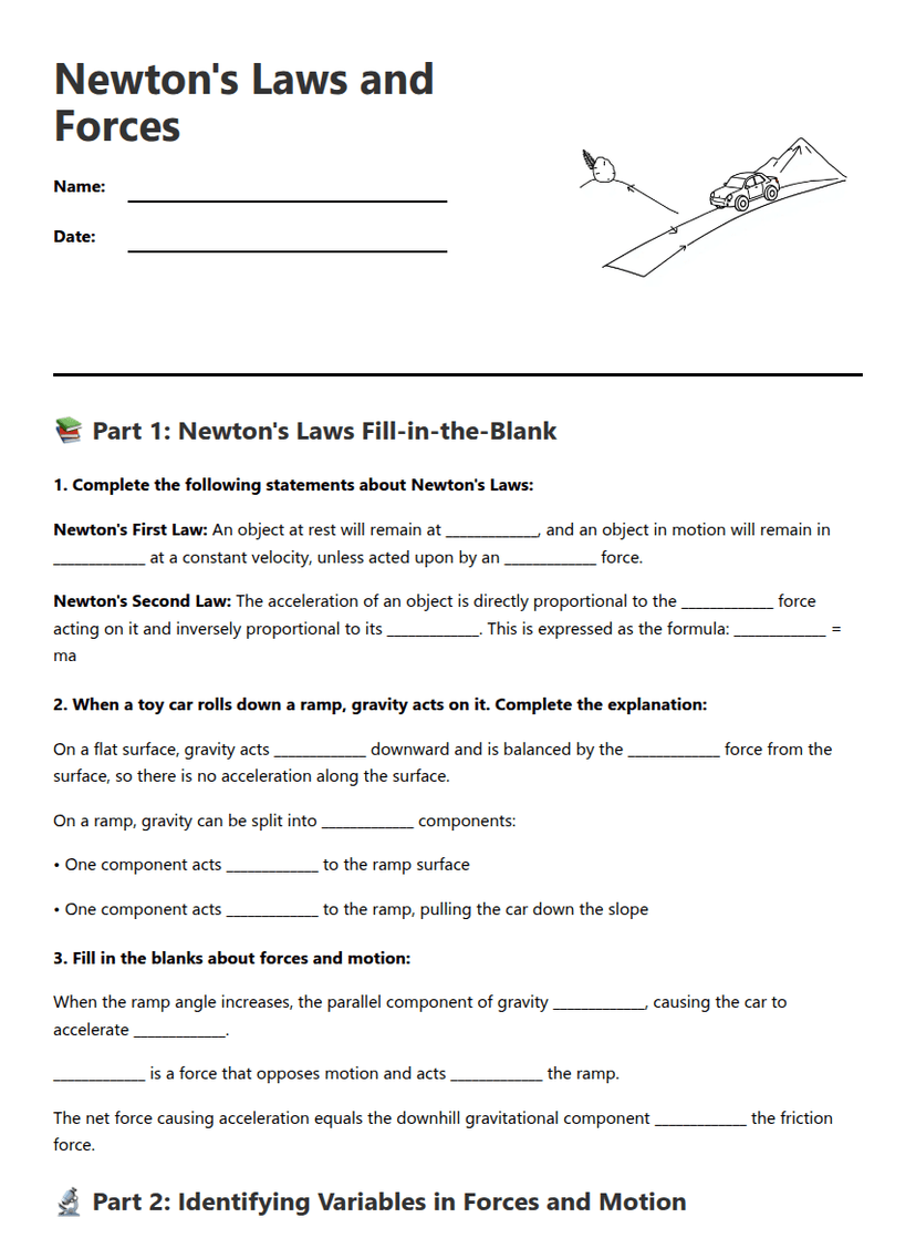 Newton's Laws and Forces