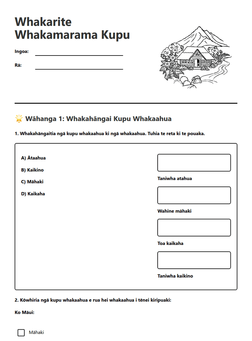 Whakarite Whakamarama Kupu