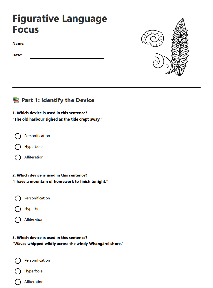 Figurative Language Focus