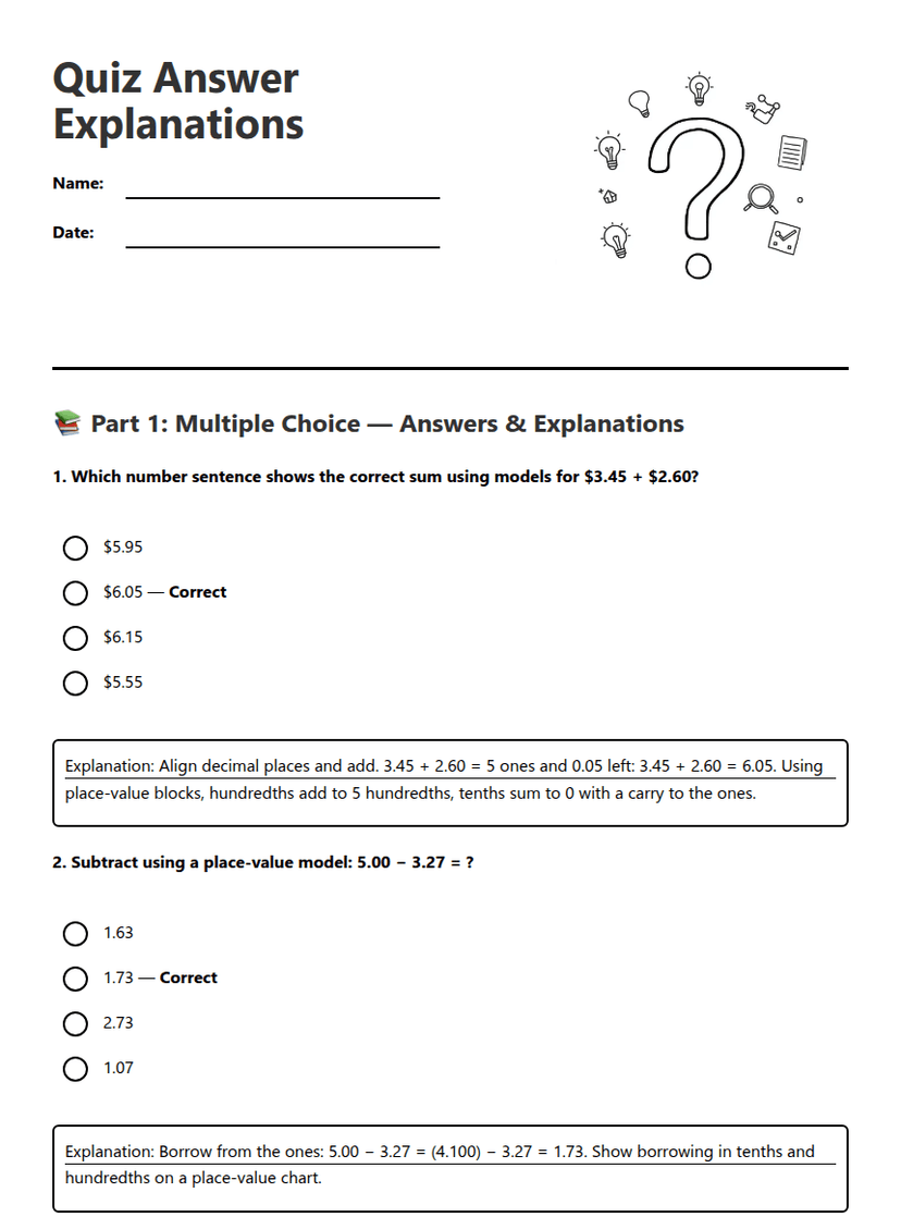 Quiz Answer Explanations