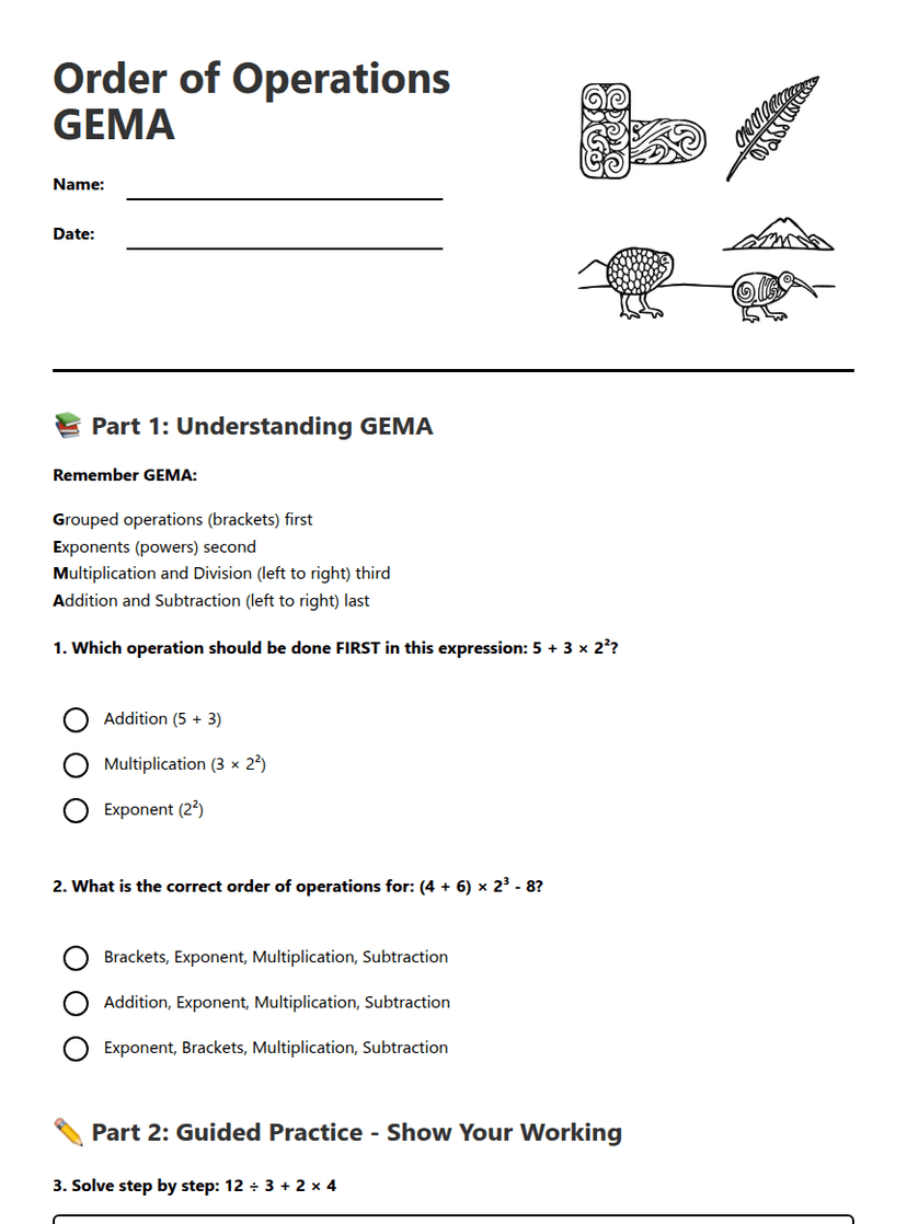Order of Operations GEMA