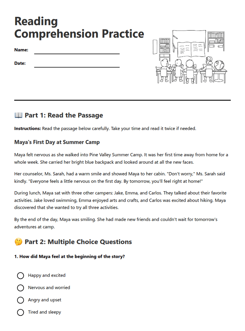 Reading Comprehension Practice
