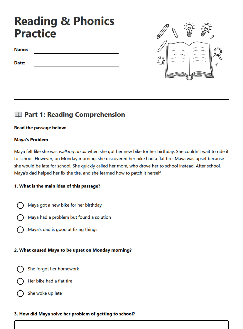 Reading & Phonics Practice