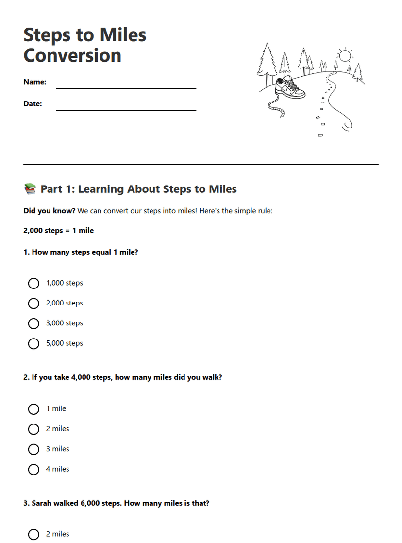 Steps to Miles Conversion