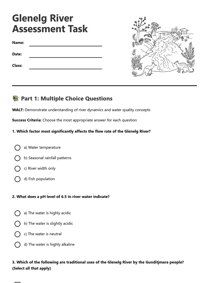 Glenelg River Assessment Task