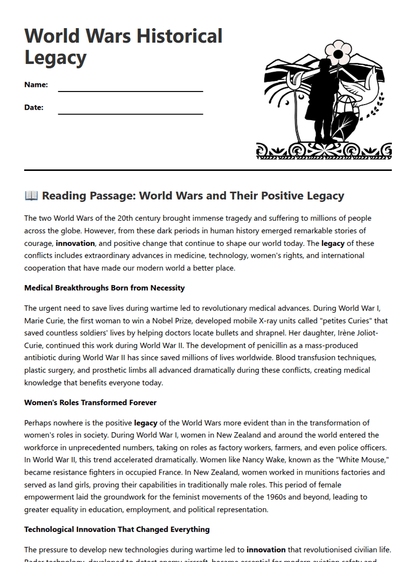 World Wars Historical Legacy