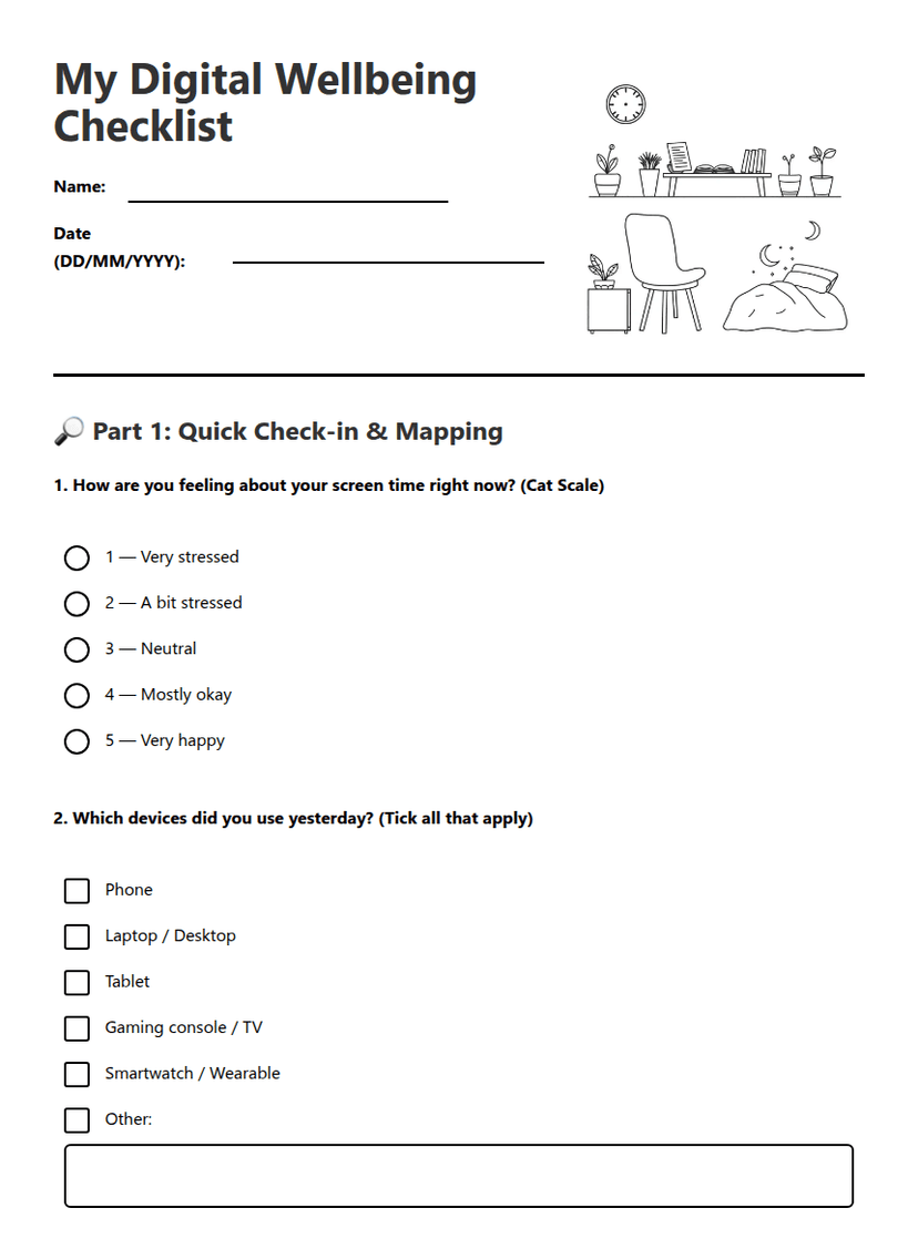 My Digital Wellbeing Checklist