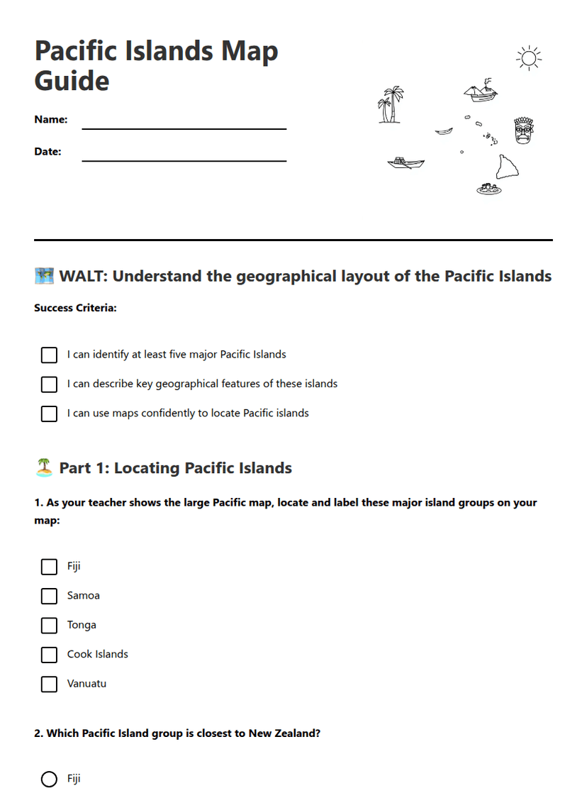 Pacific Islands Map Guide