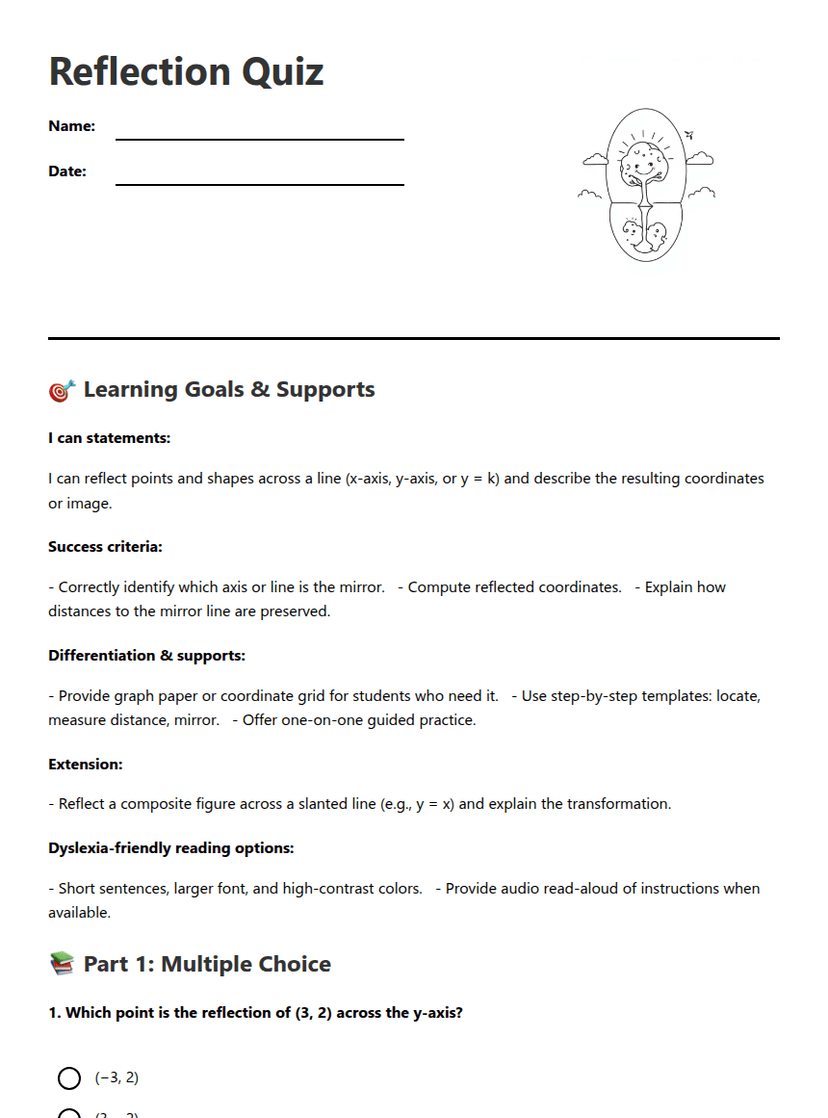 Reflection Quiz