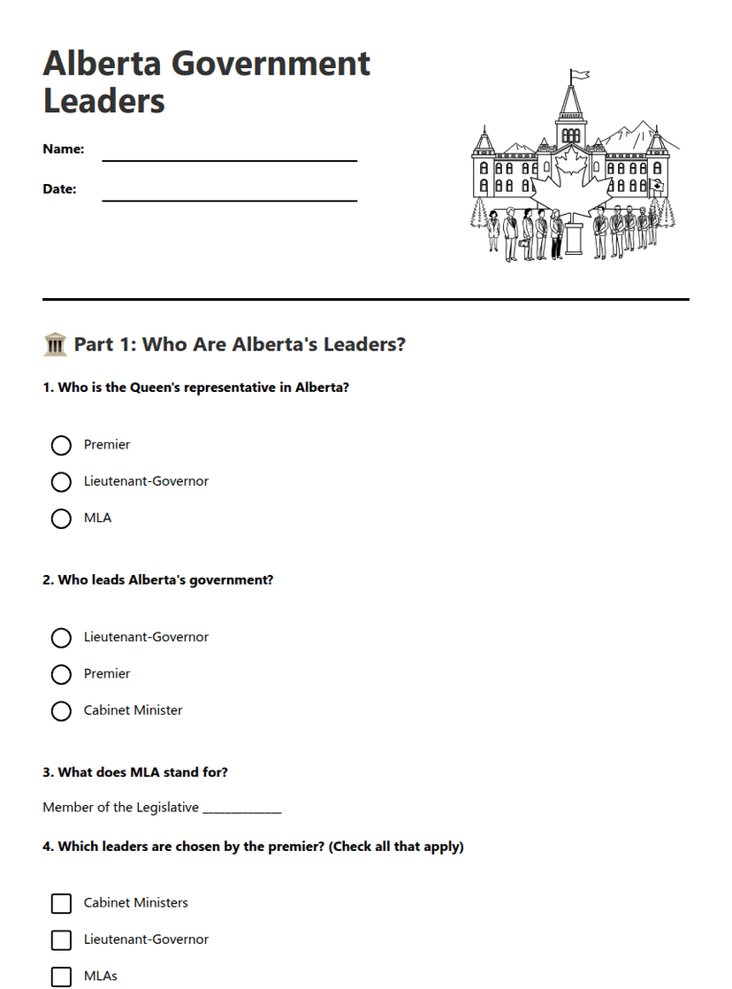 Alberta Government Leaders