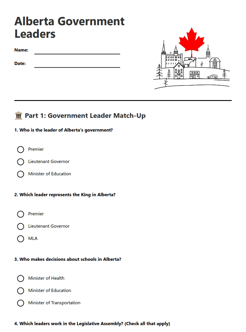 Alberta Government Leaders
