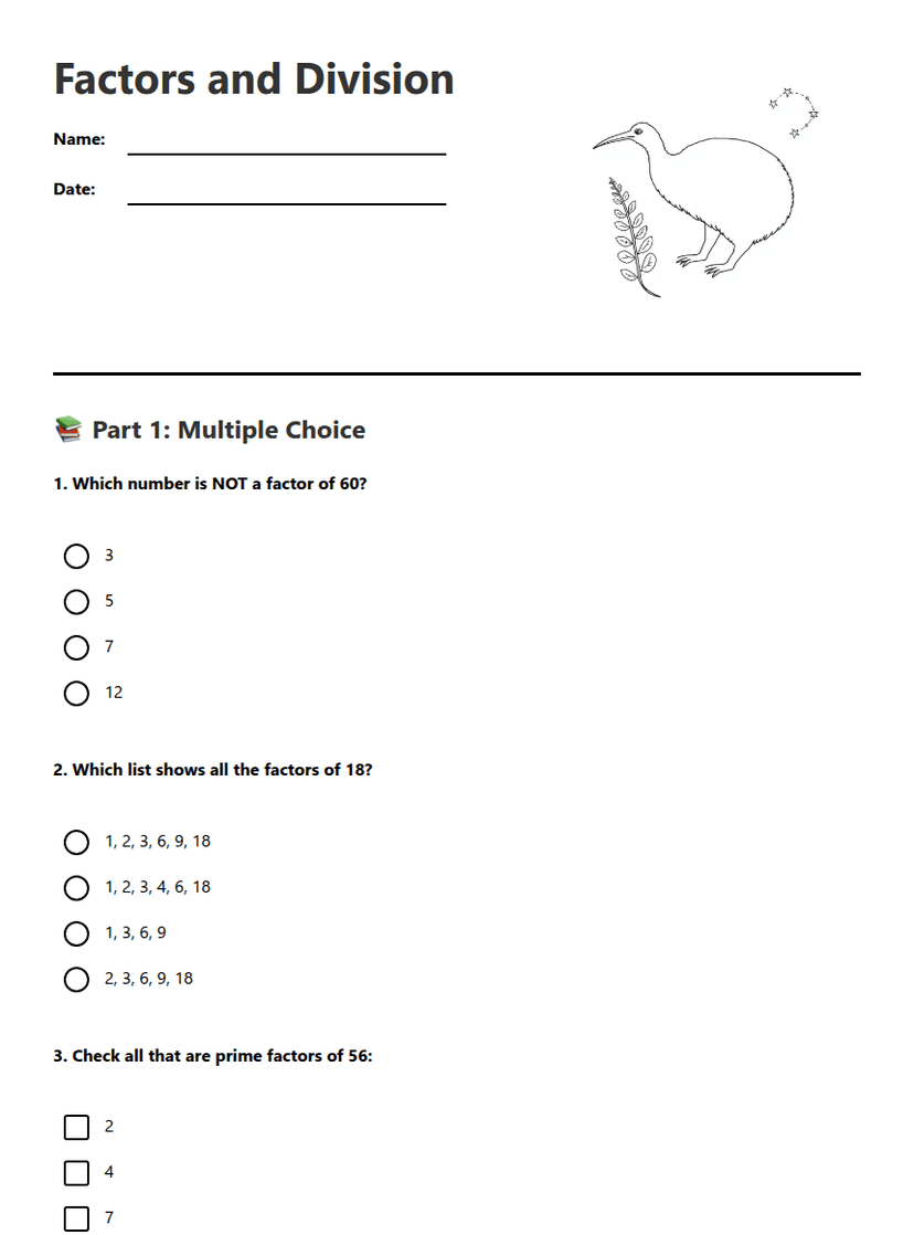 Factors and Division
