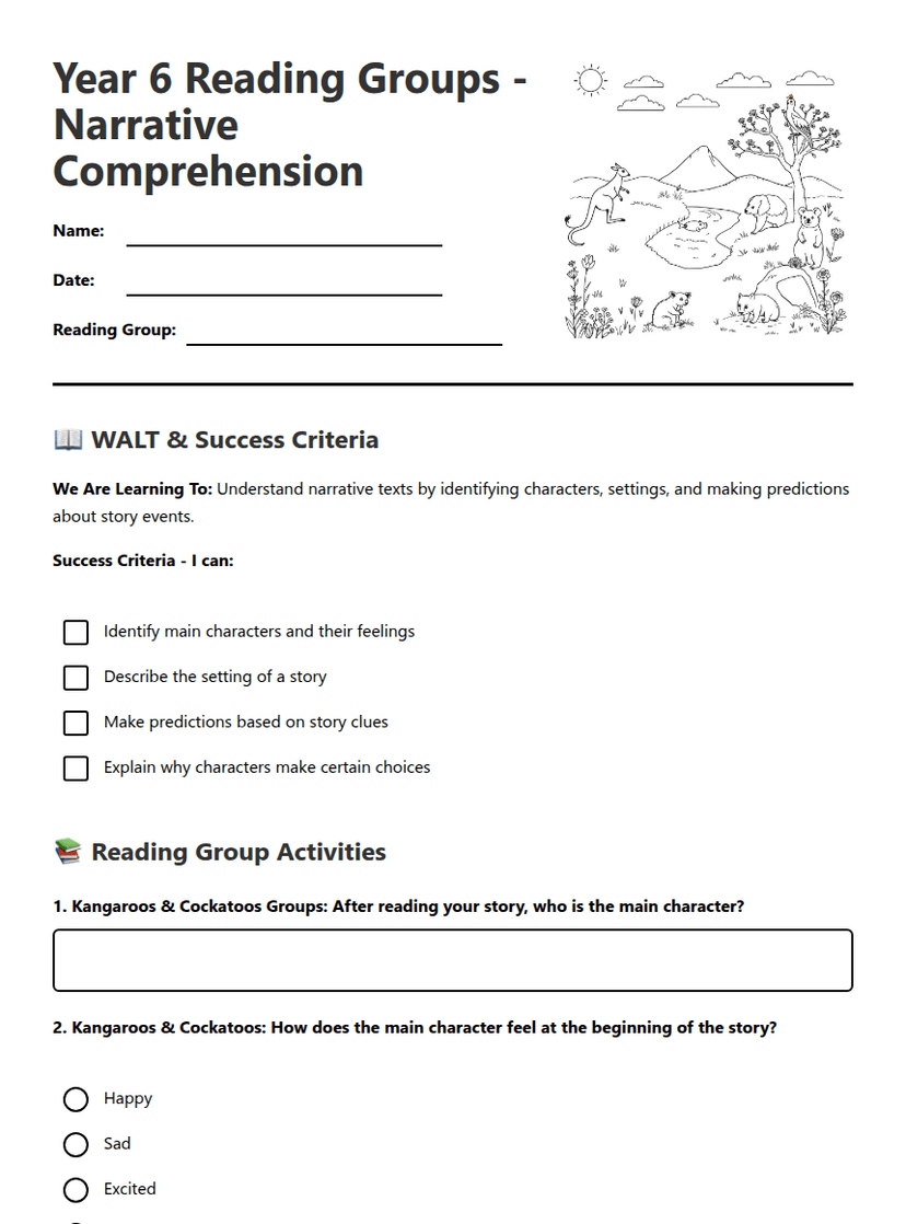 Year 6 Reading Groups