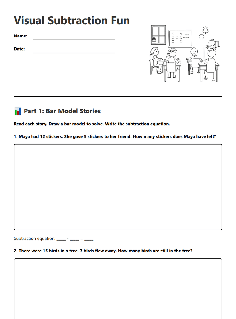 Visual Subtraction Fun