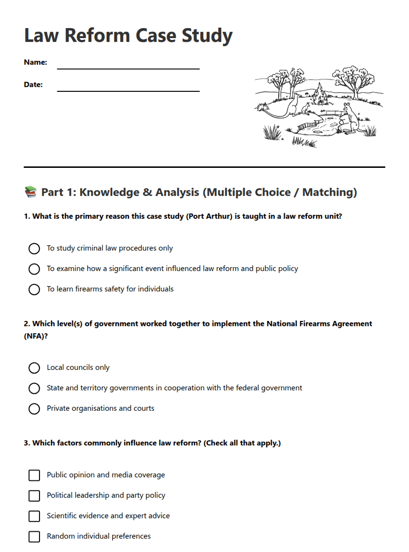 Law Reform Case Study