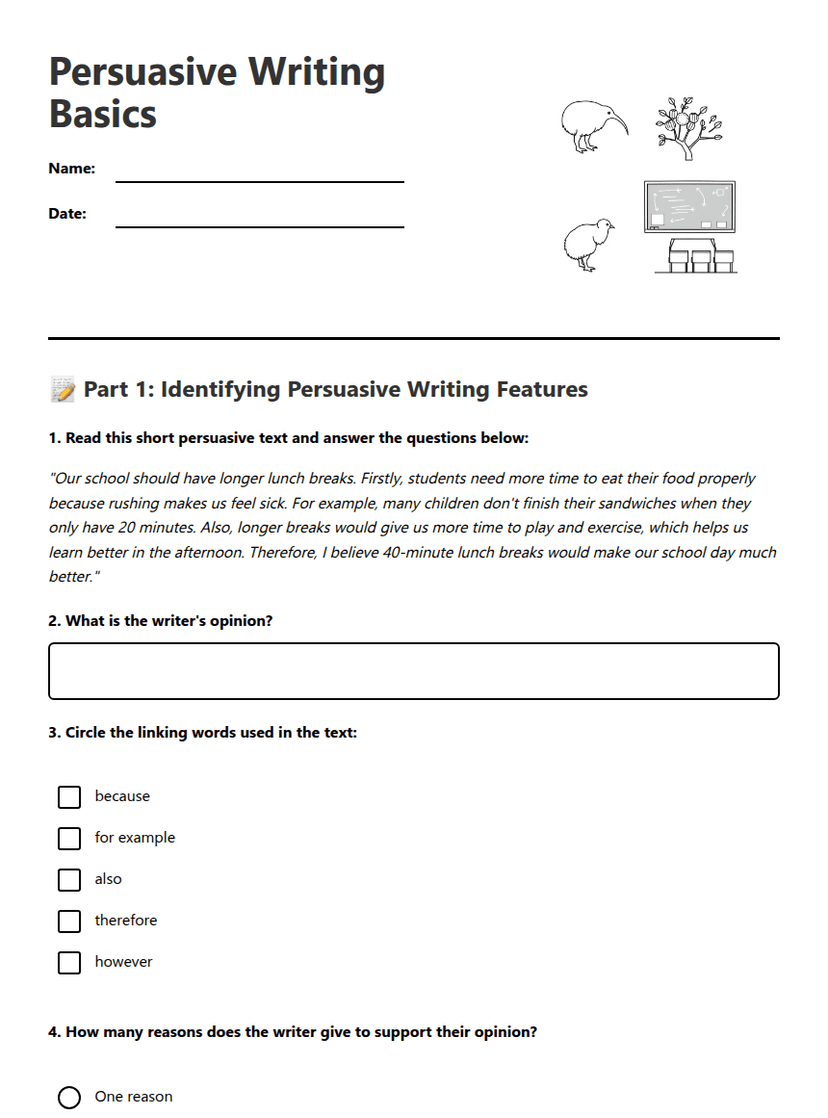 Persuasive Writing Basics