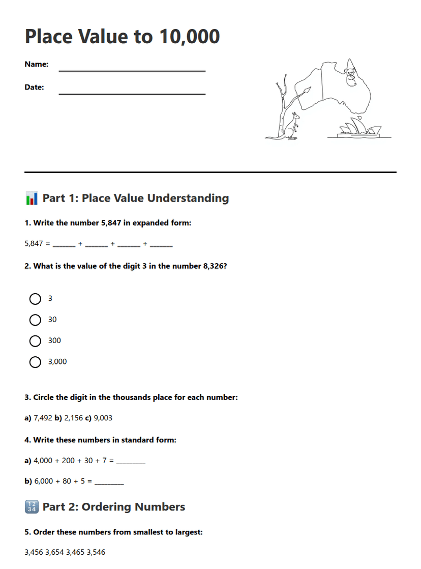 Place Value to 10,000
