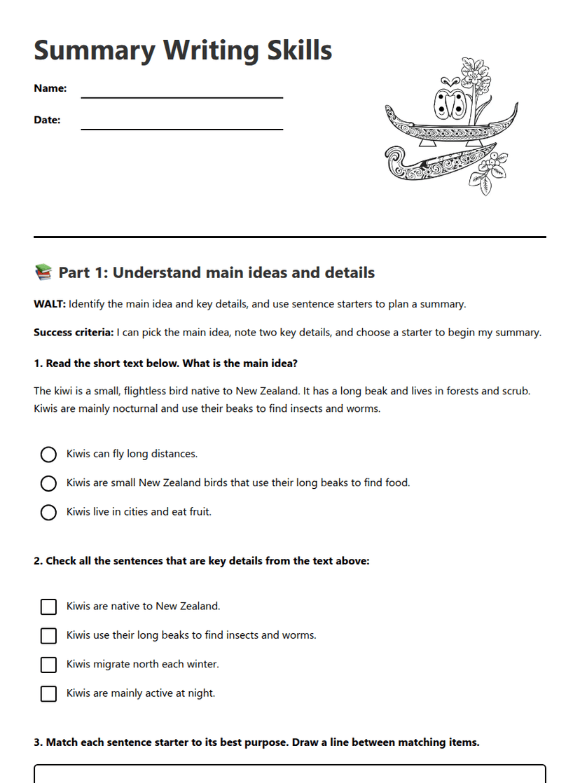 Summary Writing Skills