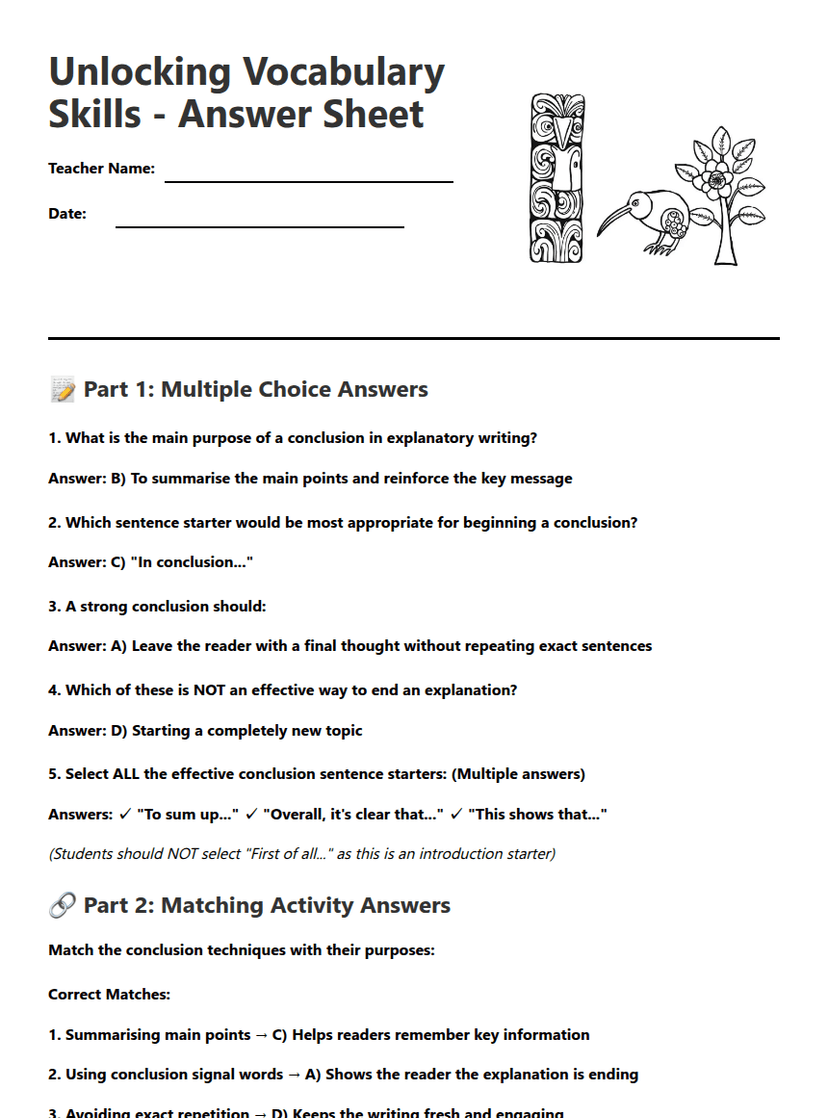 Unlocking Vocabulary Skills