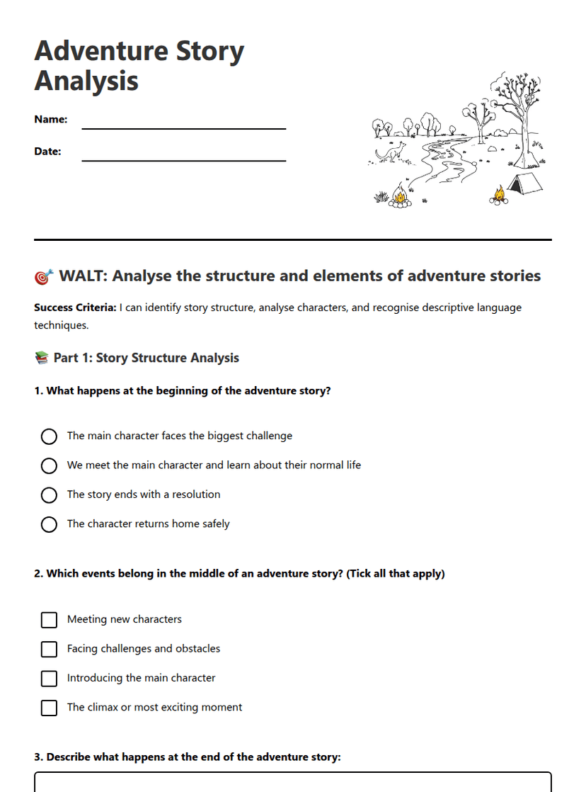 Adventure Story Analysis