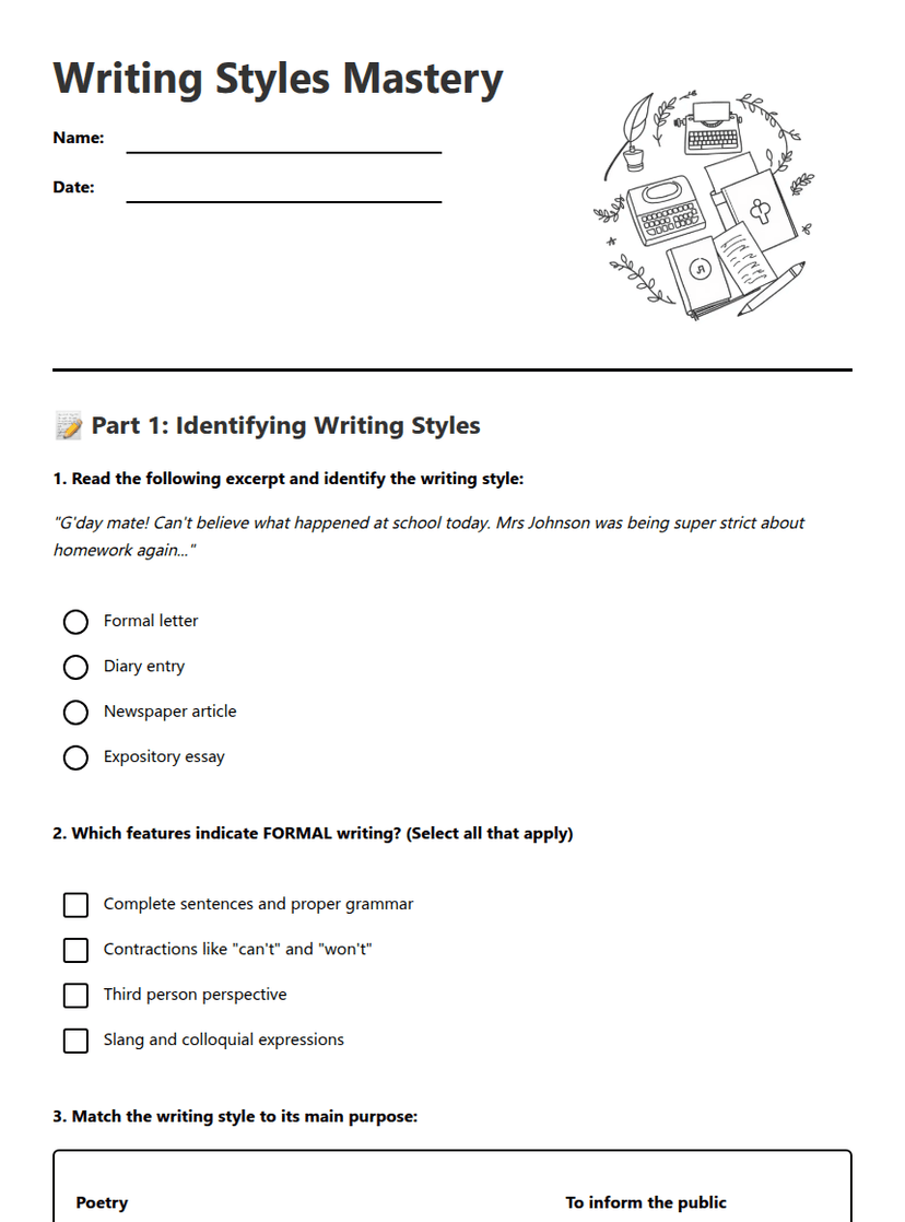 Writing Styles Mastery
