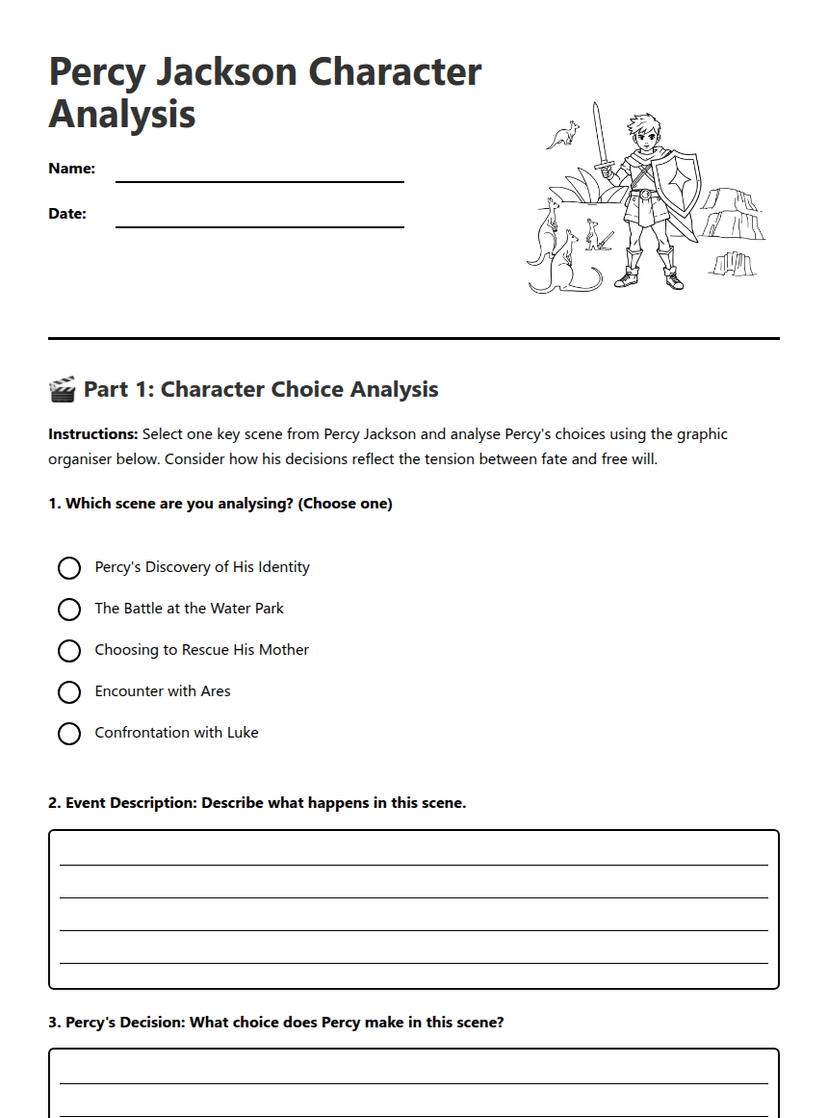Percy Jackson Character Analysis