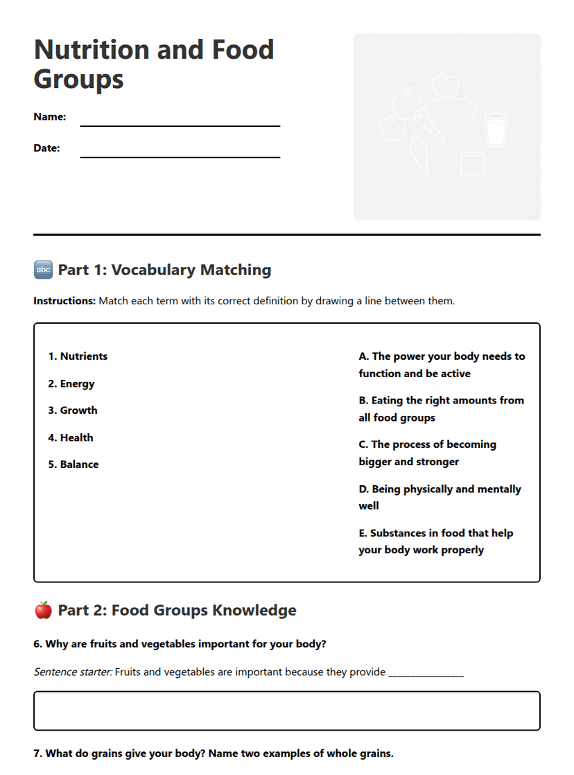 Nutrition and Food Groups