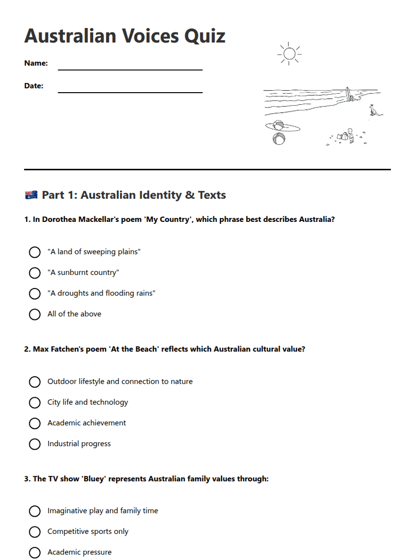 Australian Voices Quiz