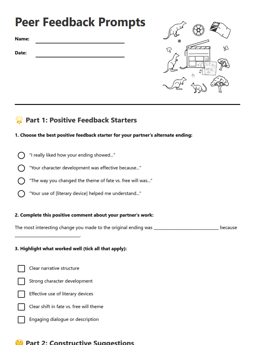 Peer Feedback Prompts