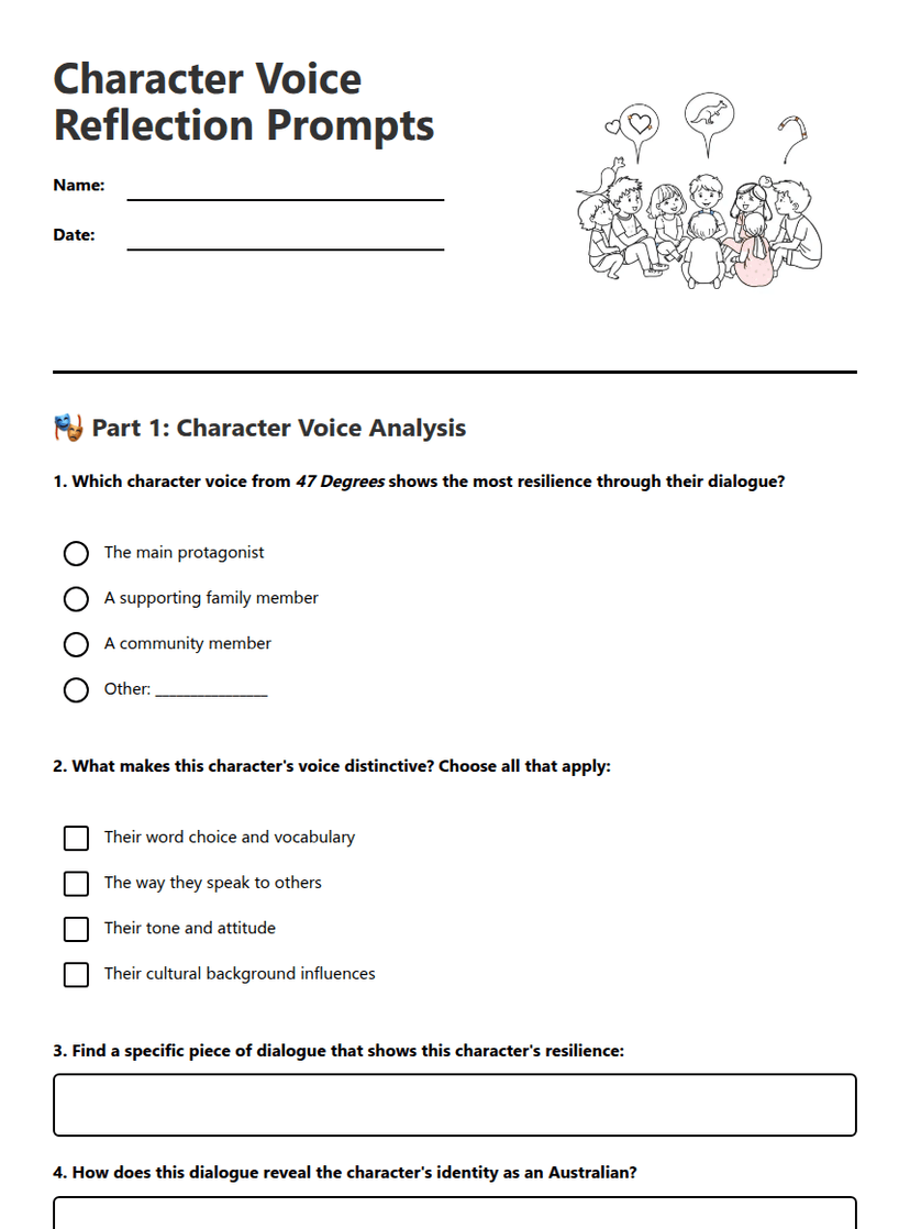 Character Voice Reflection Prompts