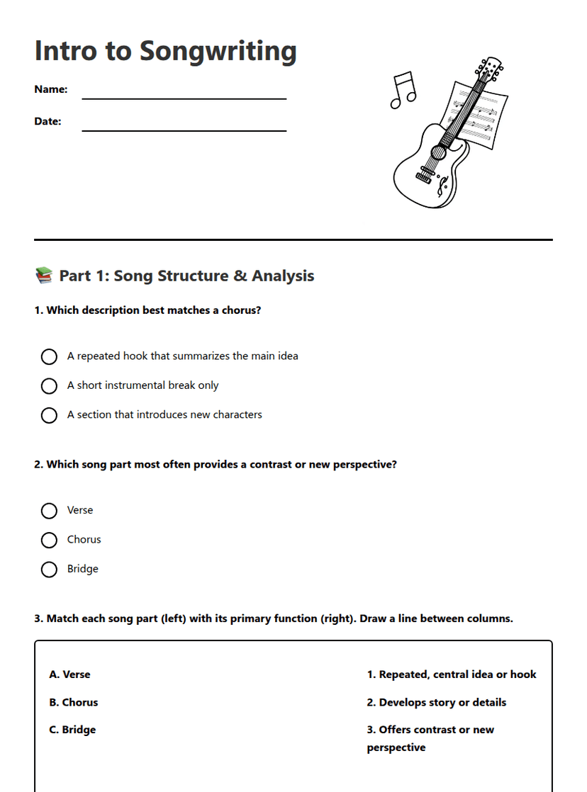Intro to Songwriting